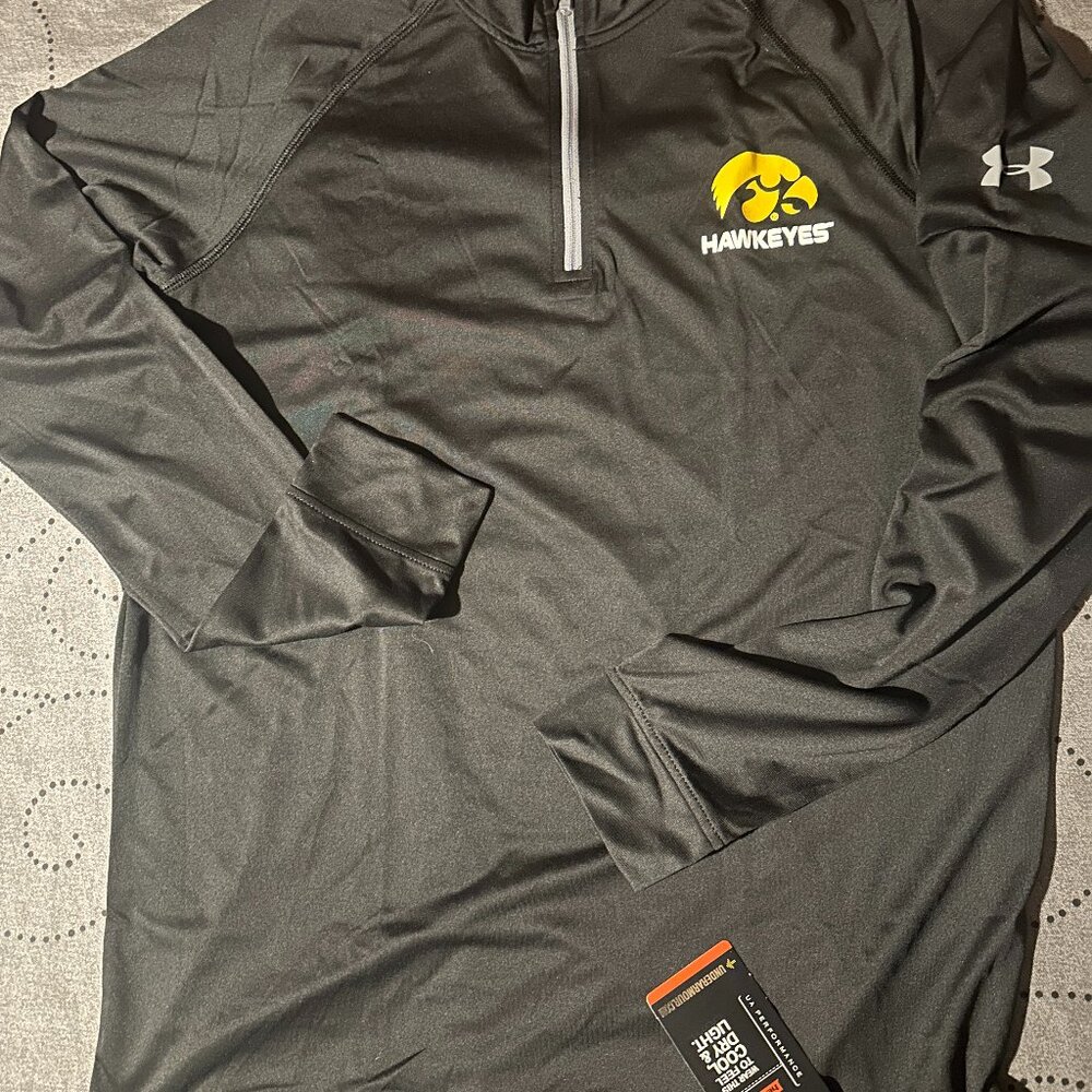 UNDER ARMOUR IOWA HAWKEYES ELEMENT STYLE 1/4 ZIP. SHIRT SIZE L OR M MEN $54.99